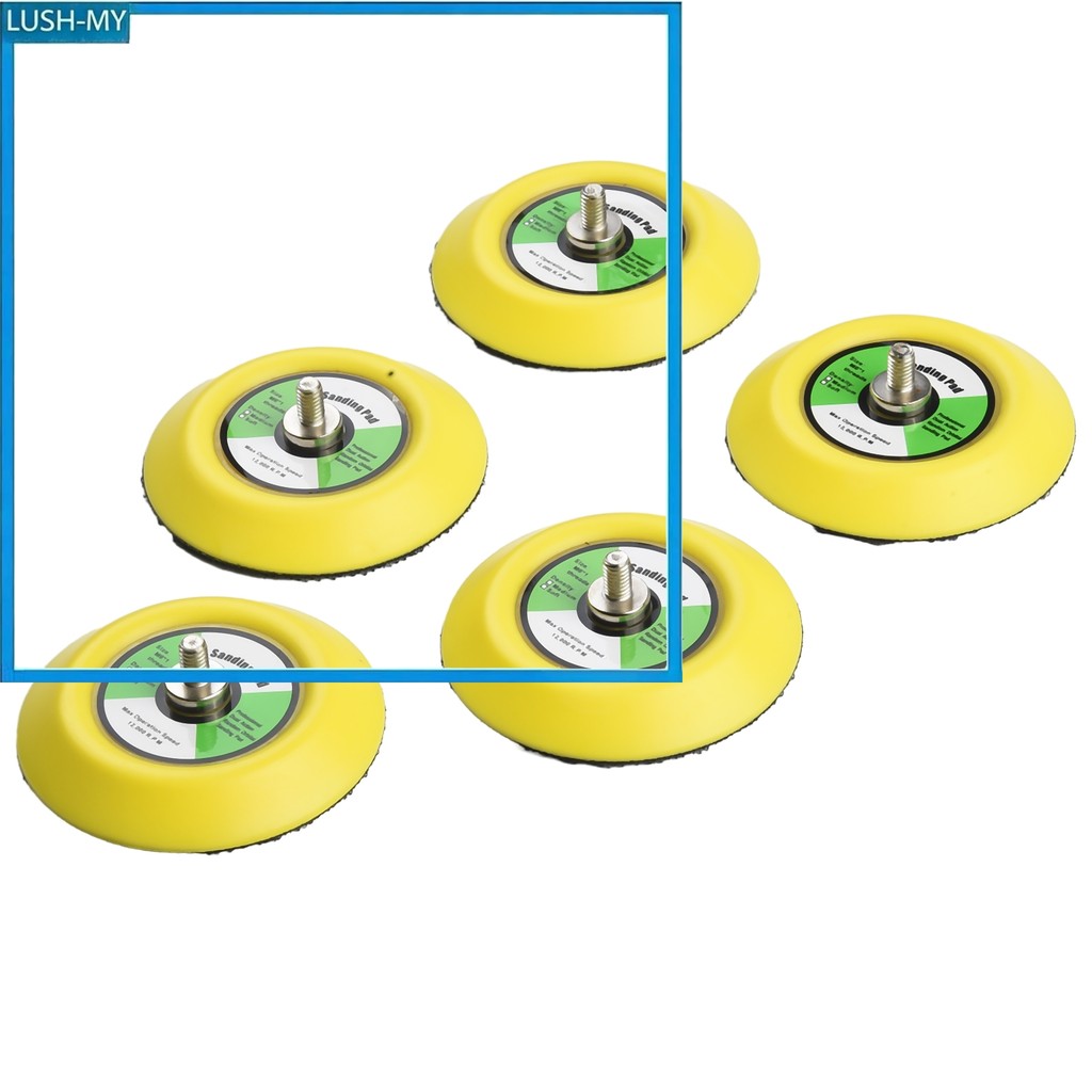 2.9 5pcs 3\" 75mm Sanding Polishing Backing Pad M6 ด้ายสําหรับ Air Sander