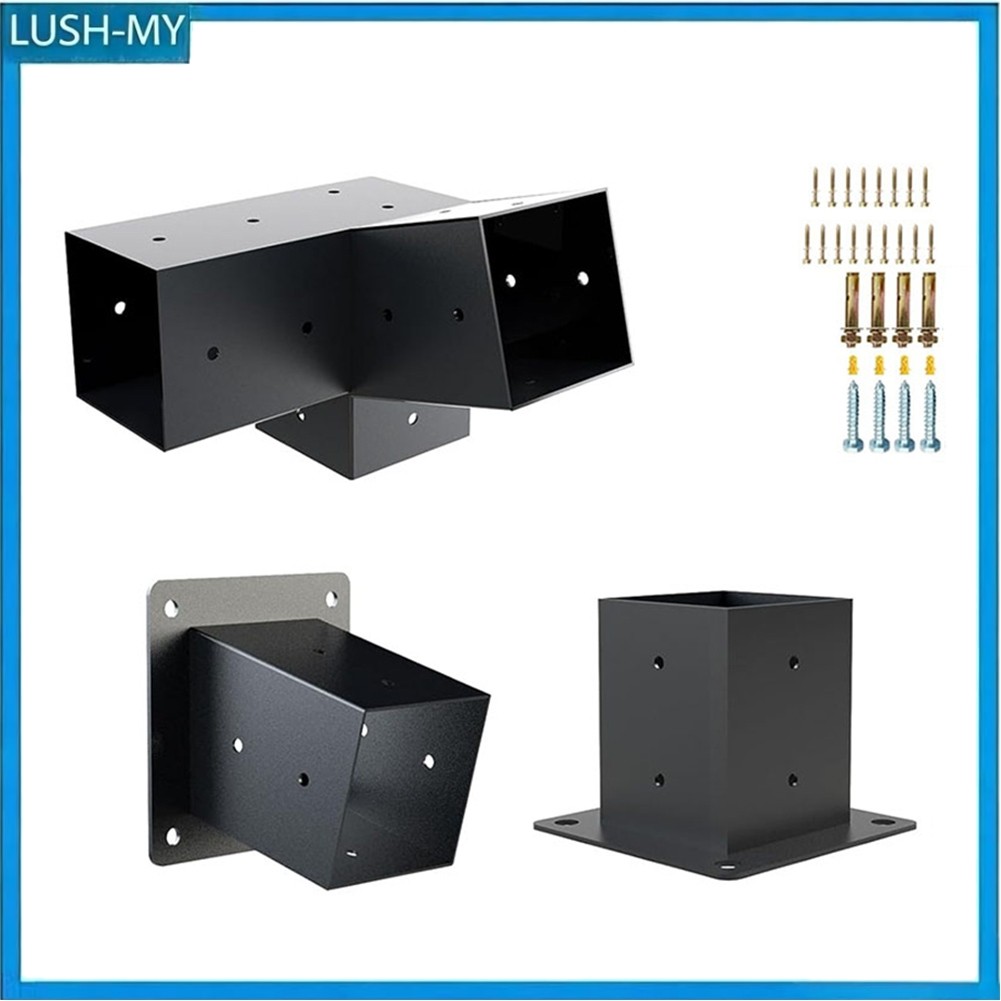 2.9 หลังคาเอียง Pergola Brackets ติดผนังพร้อมฮาร์ดแวร์สําหรับ 4x4 นิ้ว Porch Gazebo