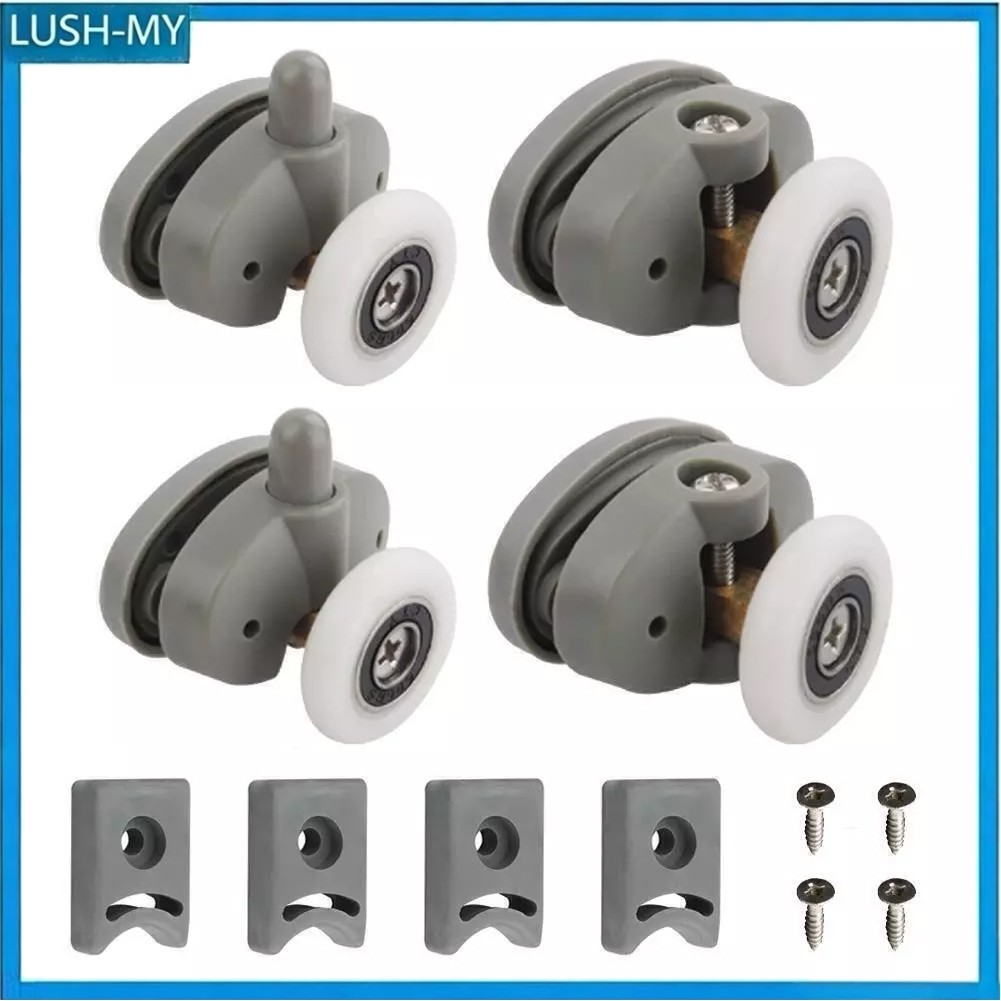 2.9 4x Single Shower Door Top + Bottom Wheels Rollers Runners Wheels Set 23mm