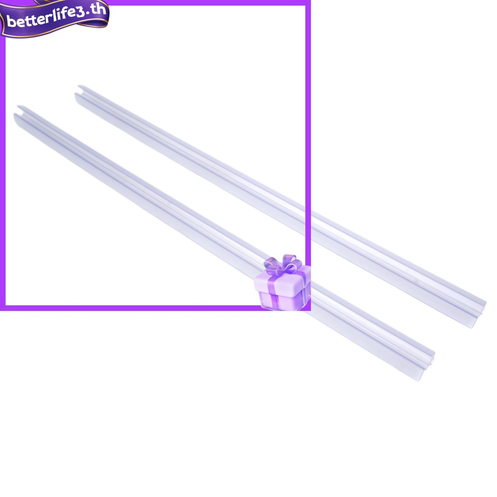 BETL2-Pack Shower Door Bottom Seal Sweep for Frameless Glass Rail
