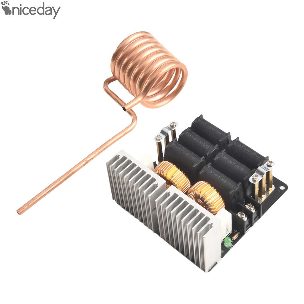 ZVS โมดูลแผ่นความร้อนแบบเหนี่ยวนําเครื่องทําความร้อนแรงดันต่ํา 1000W 12-48V DIY Quenching