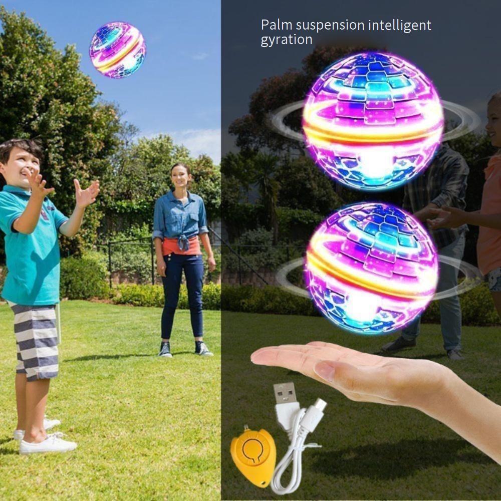 ufo ของเล่น ทรงกลมลอยได้อัจฉริยะ หมุนกลับอัตโนมัติ UFO ของเล่นเด็กชายเด็กหญิง เปล่งแสงเรืองรอง ufo ข