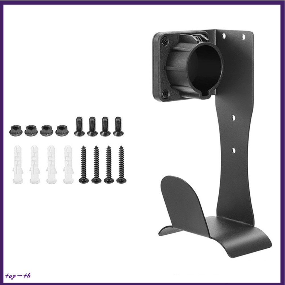 ⭐ มาใหม่⭐ติดผนังสแตนเลส EV Charger Holder Wall Bracket สําหรับ J1772 Connector