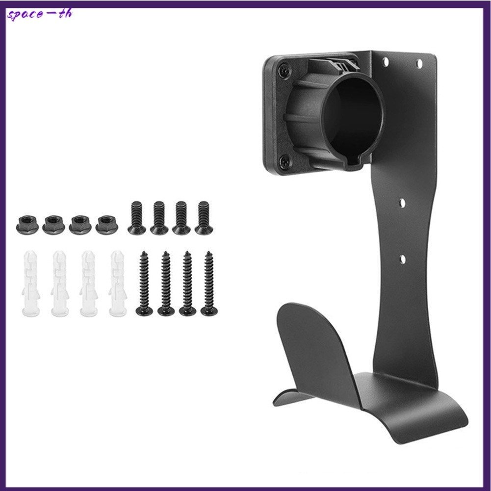 ⭐ มาใหม่⭐ติดผนังสแตนเลส EV Charger Holder Wall Bracket สําหรับ J1772 Connector