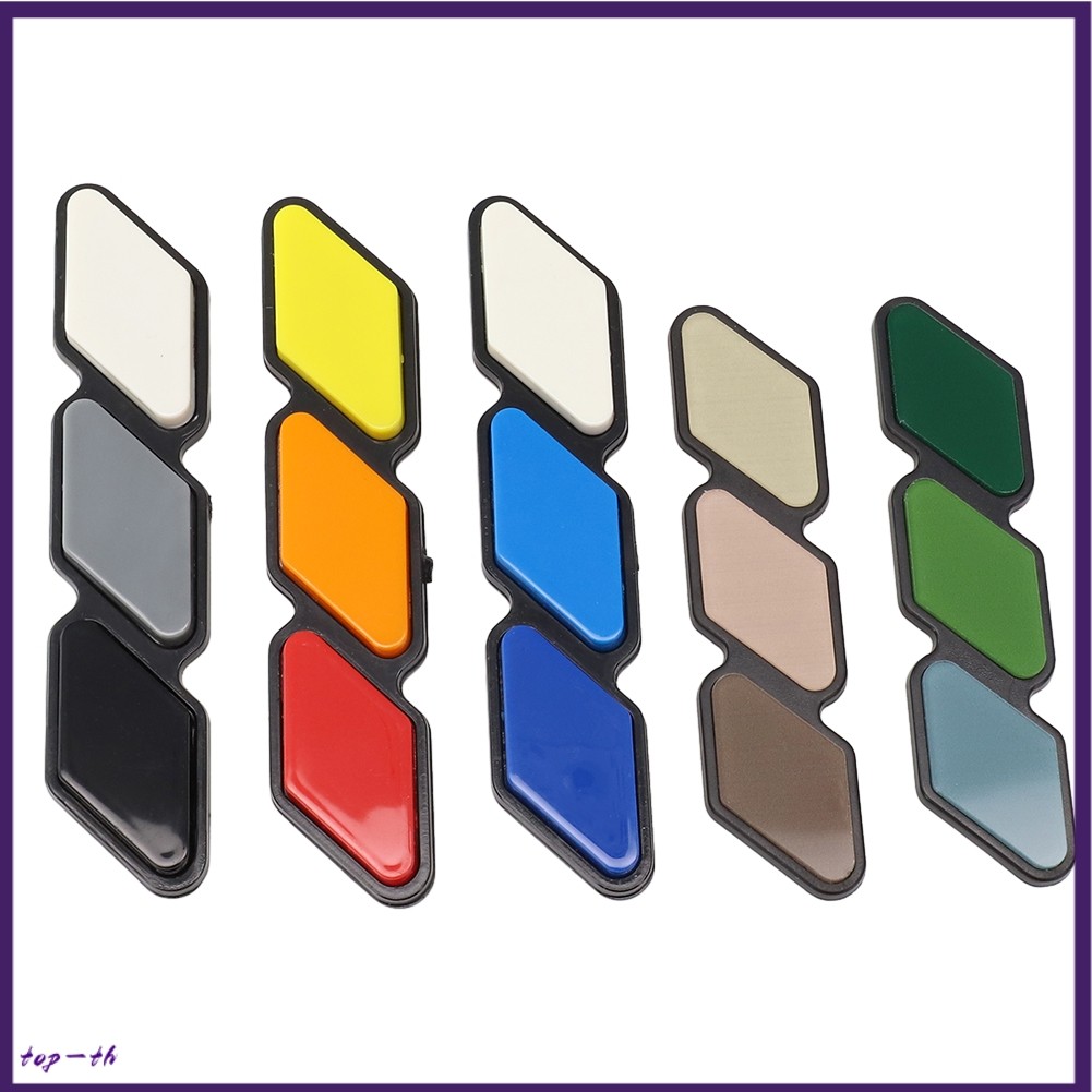 ❤️Tri-color 3 Grille Badge emblem สําหรับ Toyota สําหรับ 4Runner สําหรับ Rav4 สําหรับ Highlande