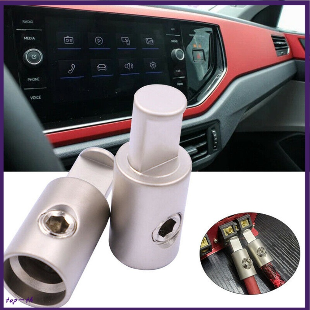 ❤️2x เครื่องเสียงรถยนต์ AMP /0 Gauge Power Ground Wire Pin AWG Terminal Input Wire Reducer