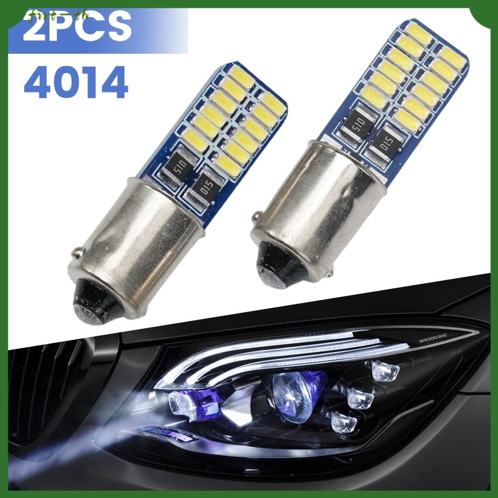 ❤️2x ไฟรถยนต์ CANBUS BA9S 4014 24LED ไฟถอยหลังที่จอดรถอุปกรณ์เสริม