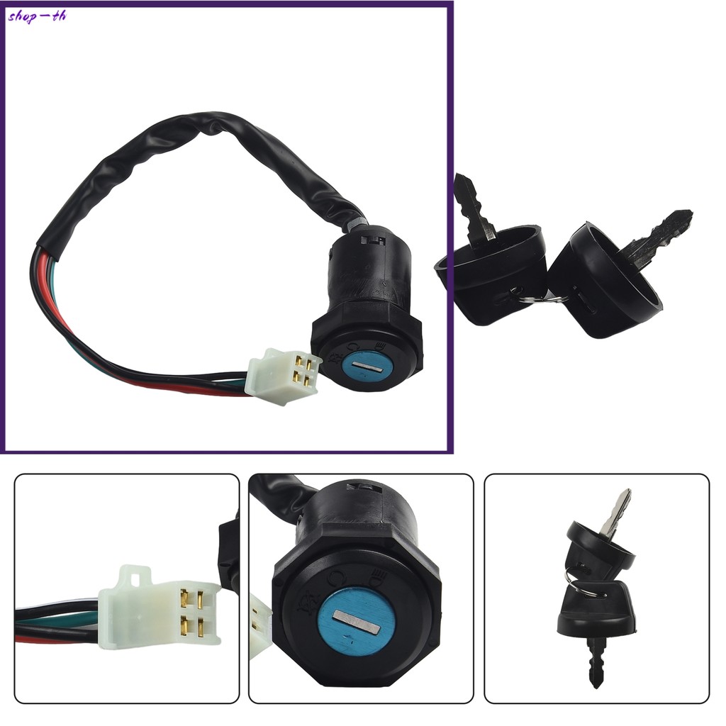 ❤️4 Pin สําหรับสวิตช์จุดระเบิดชุดกุญแจสําหรับ 50cc 70cc 90cc 110cc 125cc 250cc สําหรับ ATV Dirt Bike