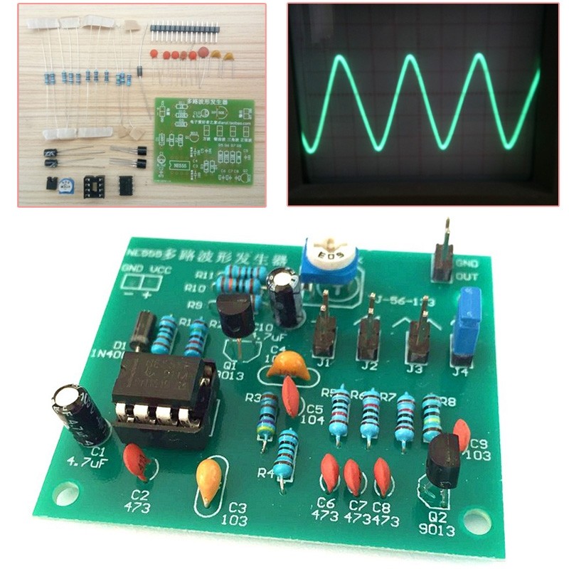 ❤️NE555 Multi-Channel Waveform Generator Module Sine Triangle Square Wave DIY Kits