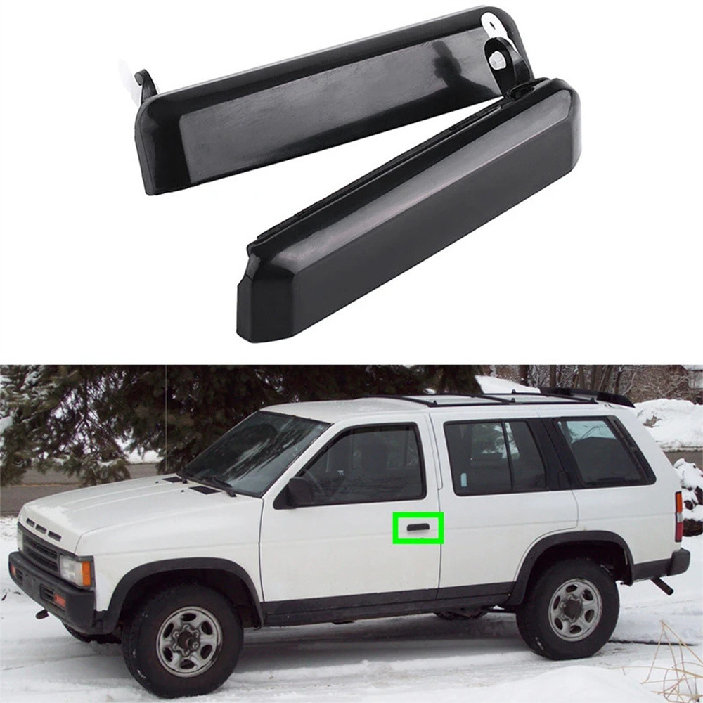 สําหรับ D21 Hardbody Pickup Pathfinder 86-97 ภายนอกด้านหน้า L&R ชุดมือจับประตูสีดํา