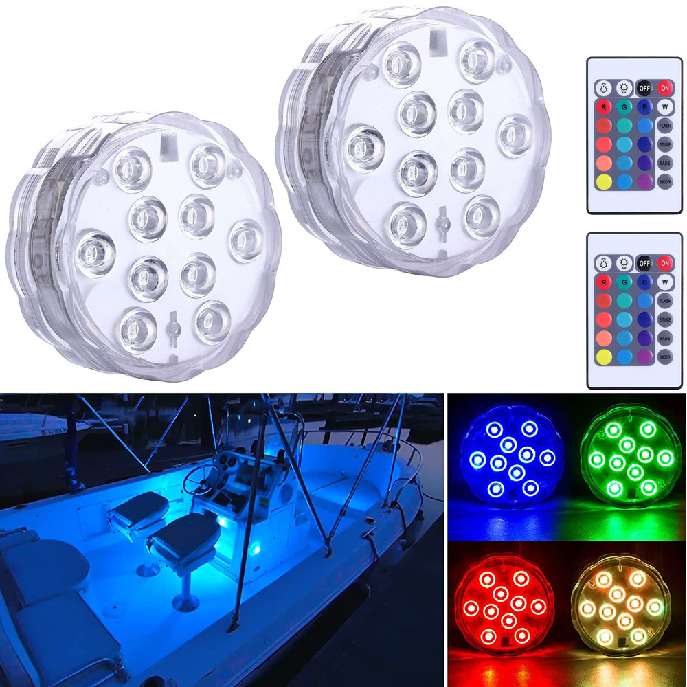 ไฟ RGB เรือไร้สายสําหรับเรือดาดฟ้าแบตเตอรี่ดําเนินการไฟ Led กันน้ํา