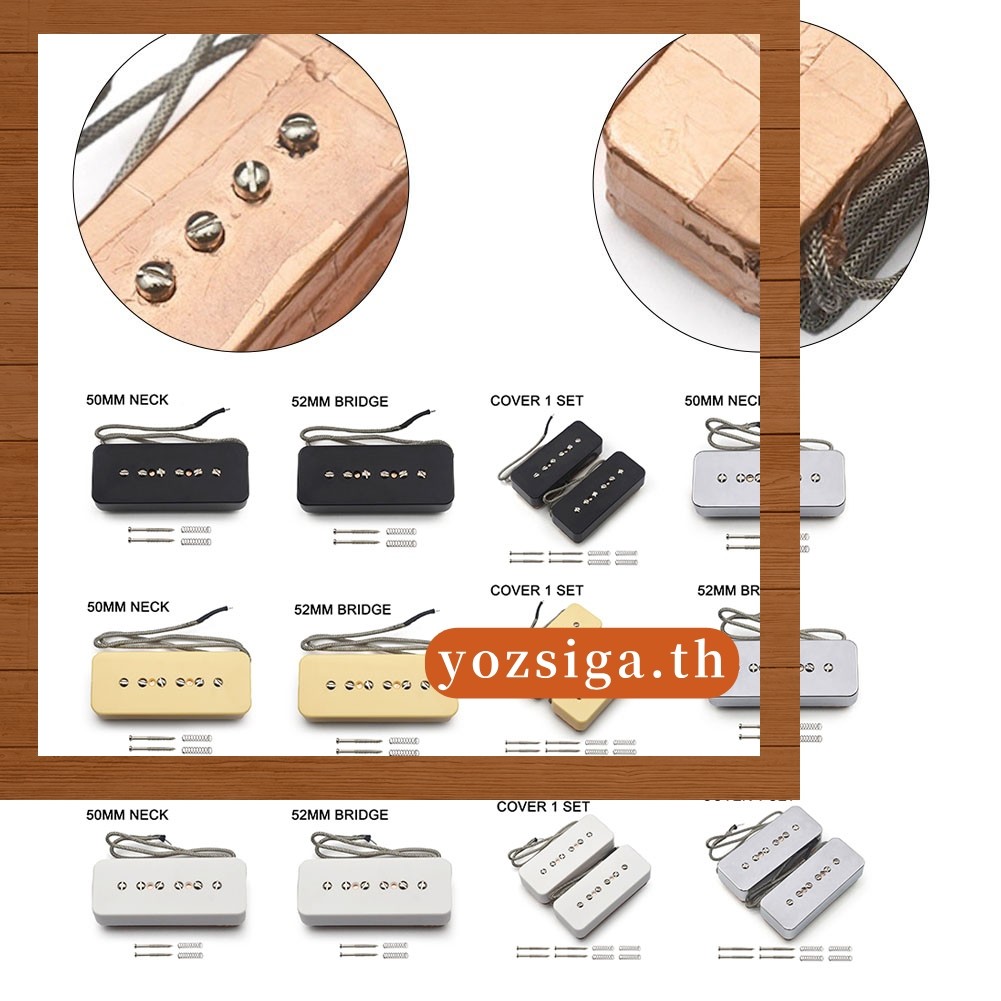 [Clearance Price]Alnico 5 P90 Style Pickup Dual Coil Pickup กีตาร์ไฟฟ้า Humbucker ไร้เสียงรบกวน