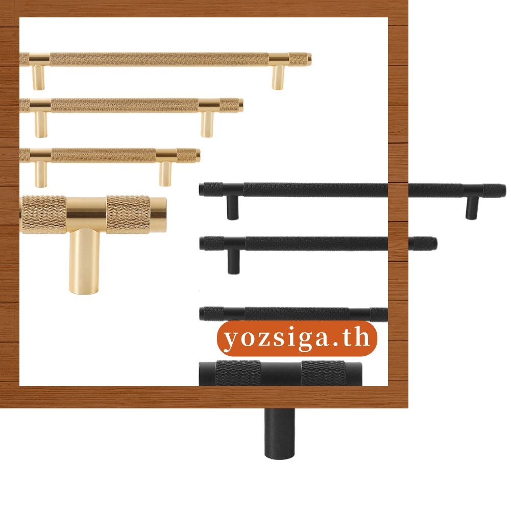 [Clearance Price]ตู้ครัวประตูลิ้นชักตู้ลิ้นชัก Premium Knurled T Bar Handle 96mm-192mm