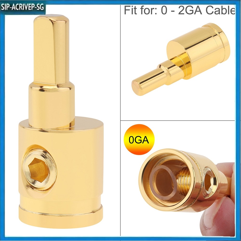 SIP Power และ Ground 1/0 Gauge ถึง 4 Gauge Pin สําหรับ AWG Power Wire Reducer เครื่องเสียงรถยนต์ Amp