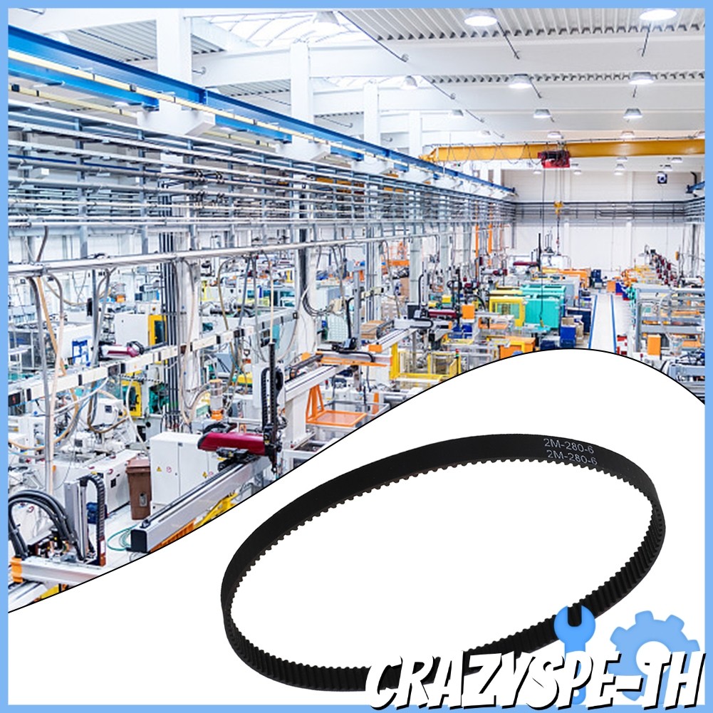 CRAZYSPE2GT เข็มขัดจับเวลาแบบซิงโครนัสห่วงปิด 2 มม.Pitch 6 มม.กว้าง 3D Pri nter Pulley