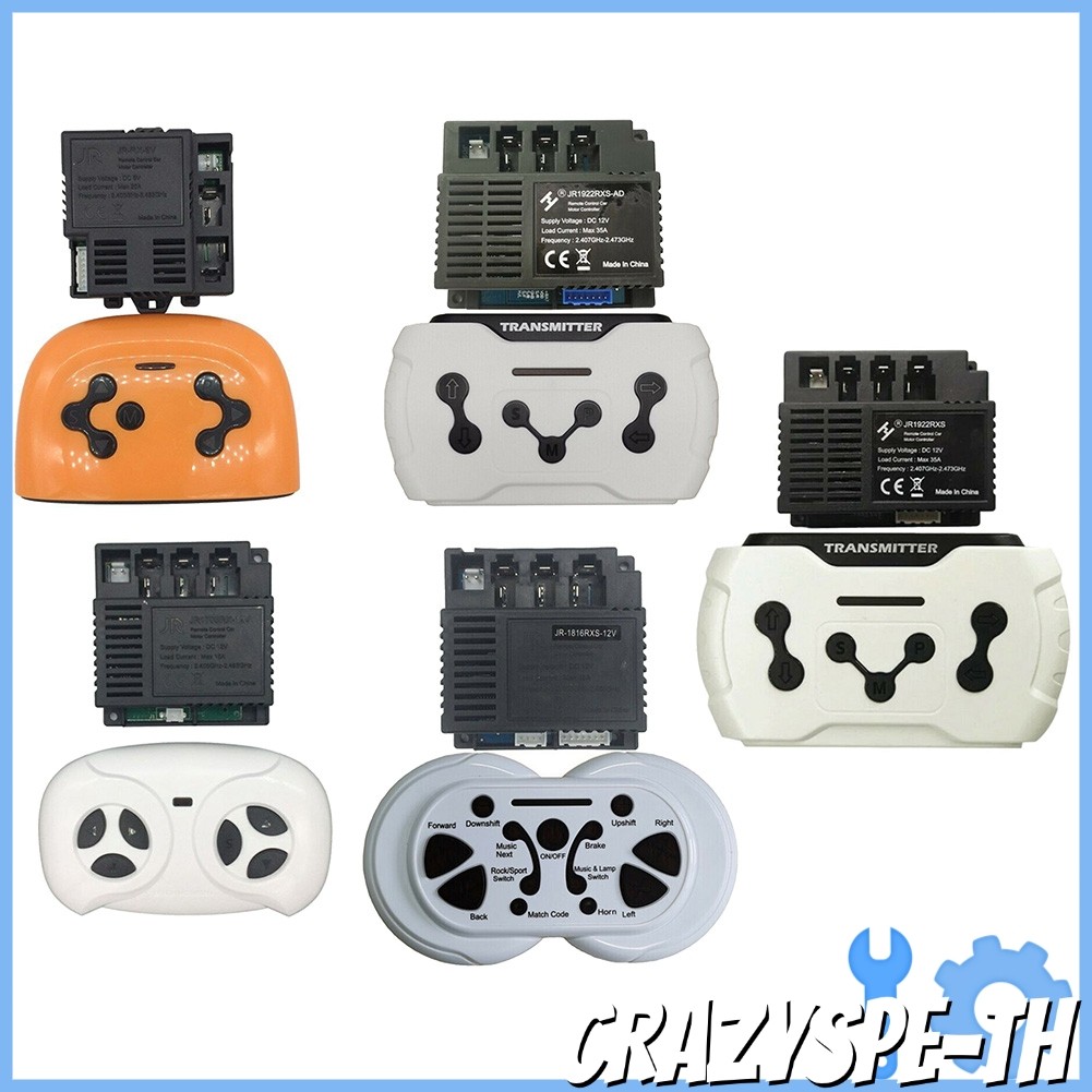CRAZYSPEHY JR-RX-12V 6V 24V กล่องควบคุมสําหรับเด็กรถยนต์ไฟฟ้า 2.4GHz RC\