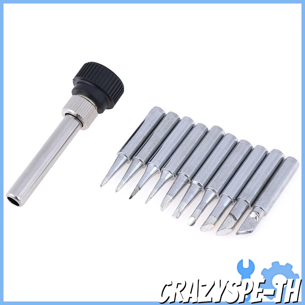 CRAZYSPE11pcs หัวแร้งเคล็ดลับบัดกรี 900M-T สําหรับ 936 737 8552D สถานีบัดกรี