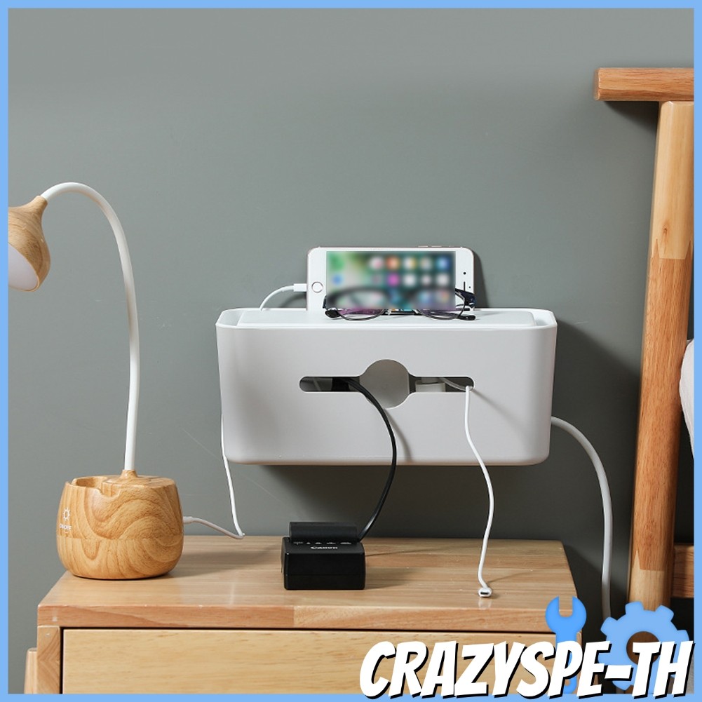 CRAZYSPECable Organization Box Desk Cable Management Tray Cable Management Box