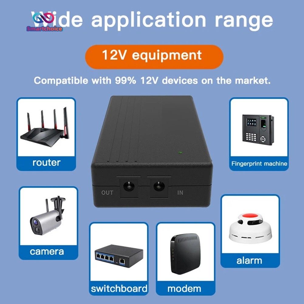 7800mAh UPS สําหรับ Mini เครื่องสํารองไฟแบบพกพาแบตเตอรี่สํารอง 24W 12v2A