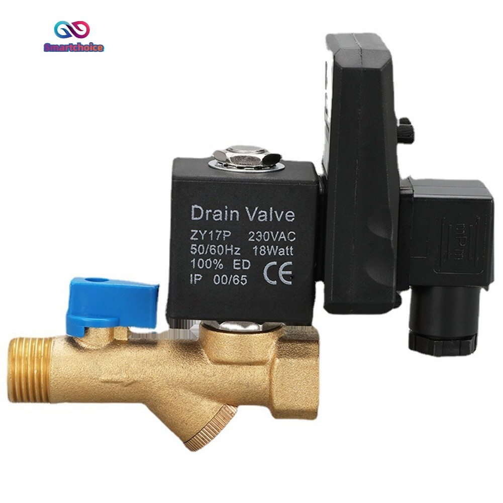 DC24V AC220V/1/2" Auto Timer Compressor Condensate Drain Timer Solenoid Valve