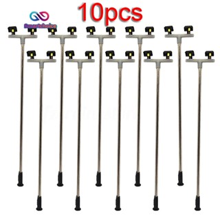 10ชิ้น1:100ขนาดรุ่นรถไฟรถไฟโคมไฟโพสต์ไฟถนน2หลอดไฟโคมไฟ3โวลต์