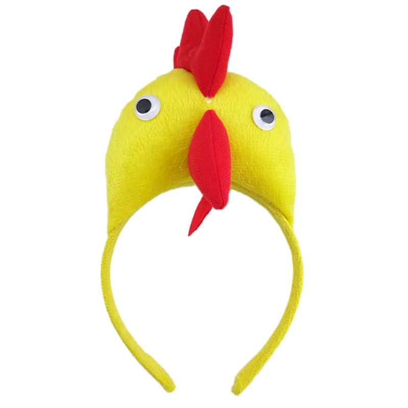 Adorkable Chicken Hairband Cute Headband Funny Costume Rooster Headpiece