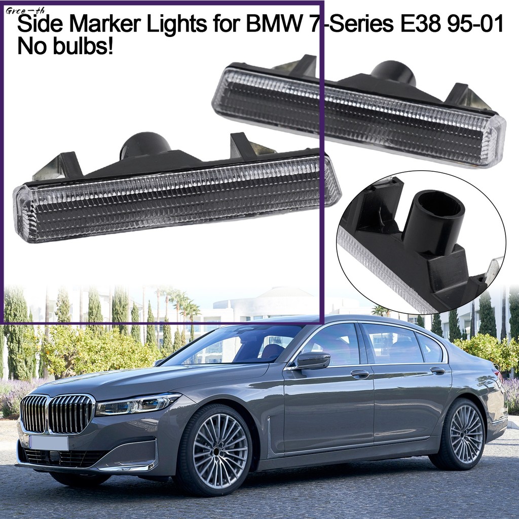 ❤️ไฟเลี้ยวด้านหน้าด้านข้าง Marker Light 1 คู่สําหรับสําหรับสําหรับสําหรับ BMW 7 Series E38 95-01 [gr