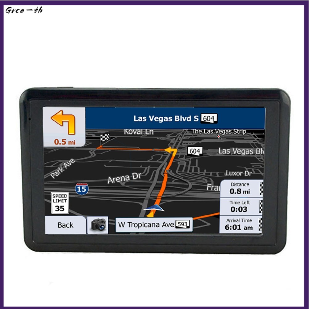 ❤️5\" นิ้วรถและรถบรรทุก GPS Navigator สําหรับระบบนําทางดาวเทียม 8gb 128mb[grce-th]