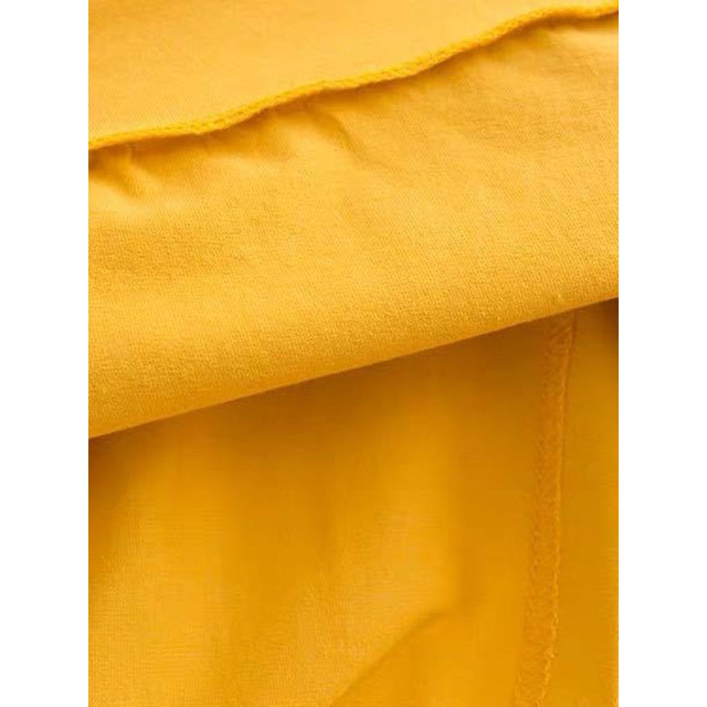 HRD ผู้หญิงสีทึบแฟชั่นสบายๆ V คอแยกสาย Backless แขนสั้น Top