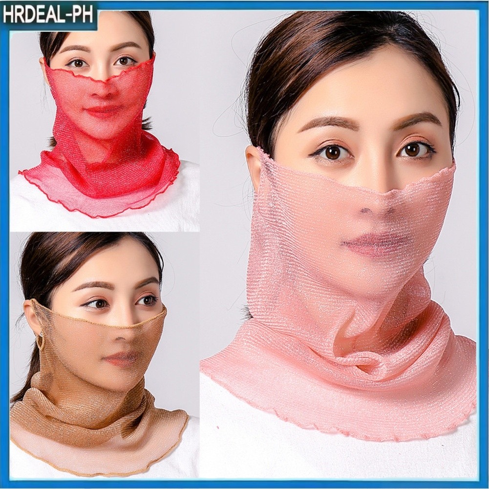 HRD ผ้าพันคอตาข่ายน้ําหนักเบาสําหรับผู้หญิงฤดูร้อนป้องกันแสงแดดสําหรับ VERSATILE คอห่อ