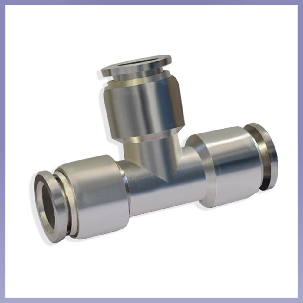 ราคาต่ําสุดsinc Alloy Pneumatic Quick Connector PE Tee T-type Compressed Air Pipe Joint