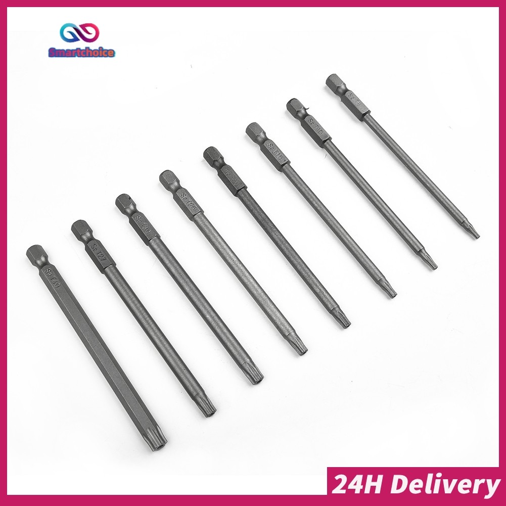 24H การจัดส่ง1PC สําหรับ Torx ไขควงบิต 100 มม.ยาว T8,สําหรับ T10, สําหรับ T15, สําหรับ T20, สําหรับ 