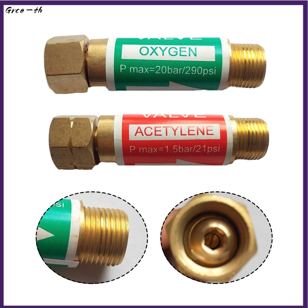 Clearance Price1pc อะไหล่ Flashback Preventer Acetylene Arrester G3/8 M16X1.5 เช็ควาล์ว Copper[grce-