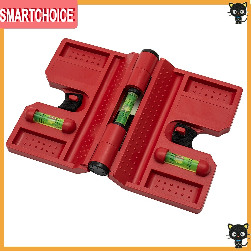 SMARTCHOICELevel Fence Post Pipe Adjustable With Strap แนวนอนแนวตั้ง 3 Vials❀