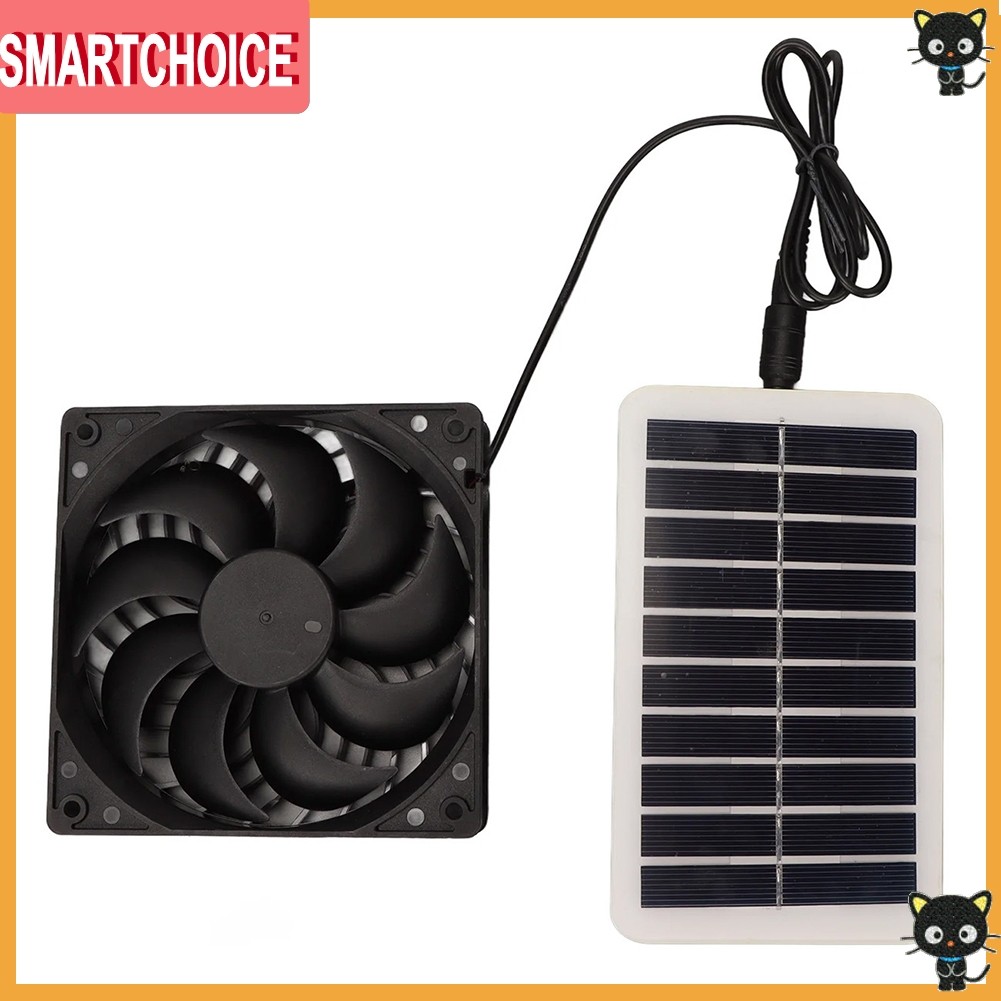 SMARTCHOICE2W Solar Panel พัดลมดูดอากาศ Air Ventilation เรือนกระจก Solar Panel Powered Fan❀