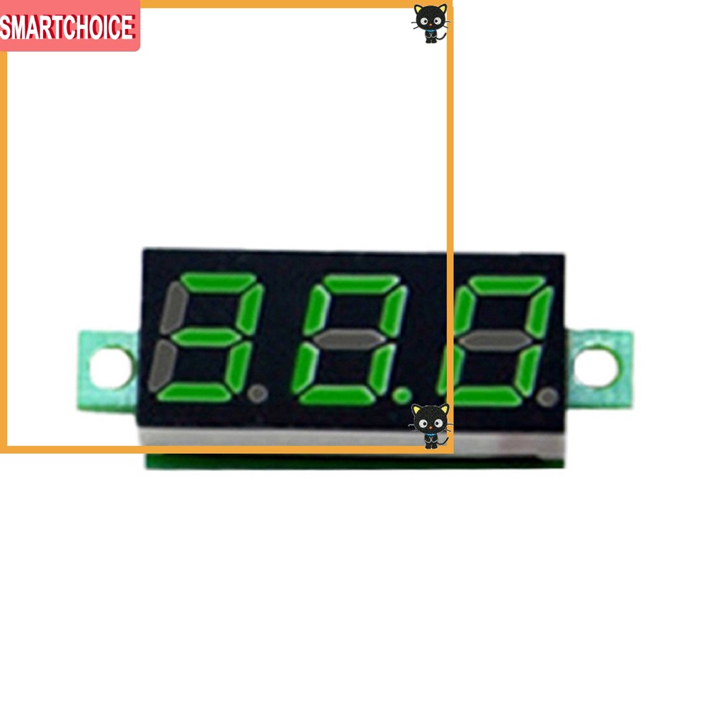 SMARTCHOICE0.28" 3Wire LED Minimun Digital Voltmeter DC0-10V Reverse Connection Protection❀