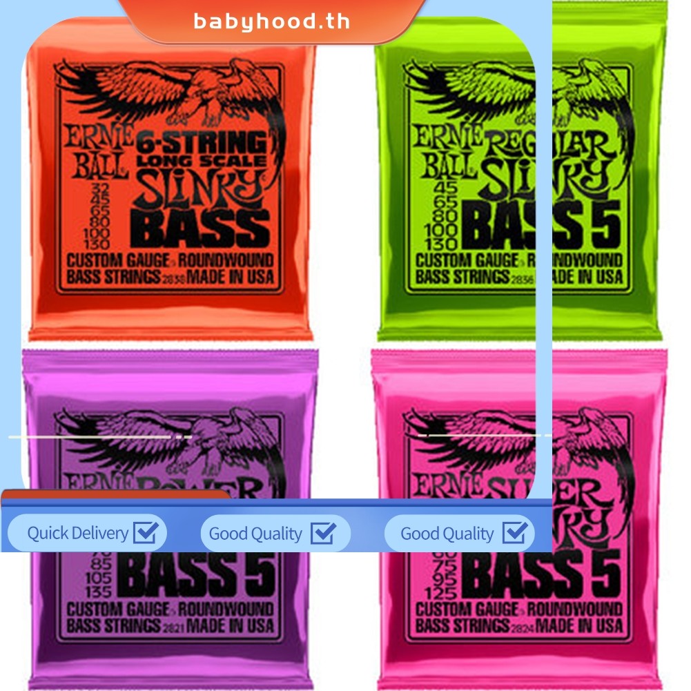 ERNIE BALL BABYHOODErnie Ball Bass Strings 233 2835 2824 2836 สําหรับ 4 String 5 String Electric Bas