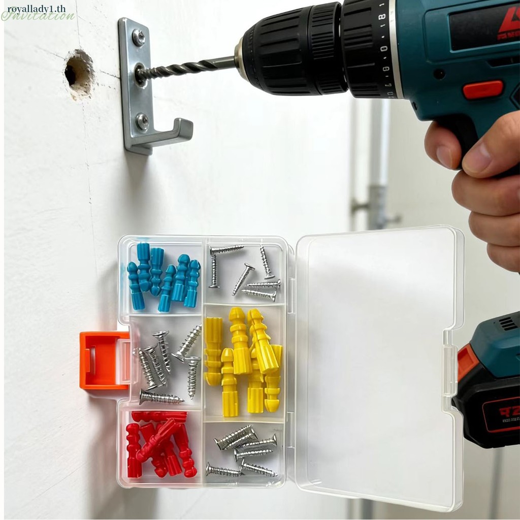 ROLADY เครื่องมือไฟฟ้าสกรูขยาย Anchor Bolts Assortment เจาะ Ribbed Drywall