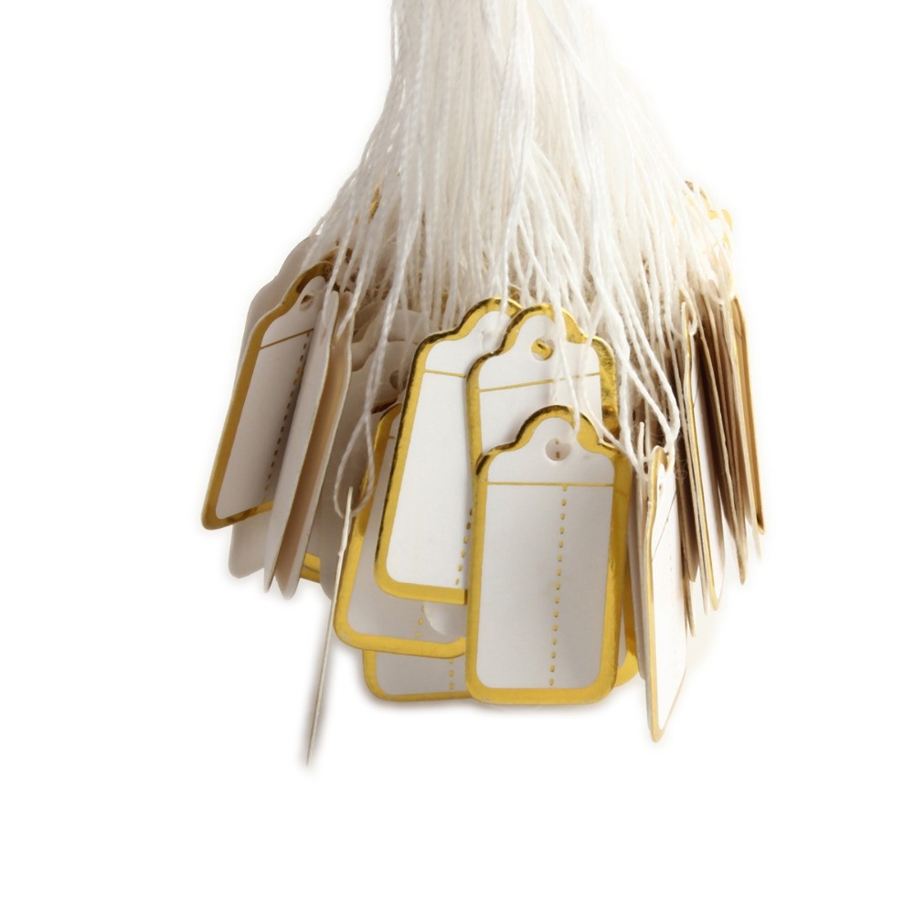 CRAJewelry Lanyard Tag Custom Printing Blank Label Gold and Silver Display