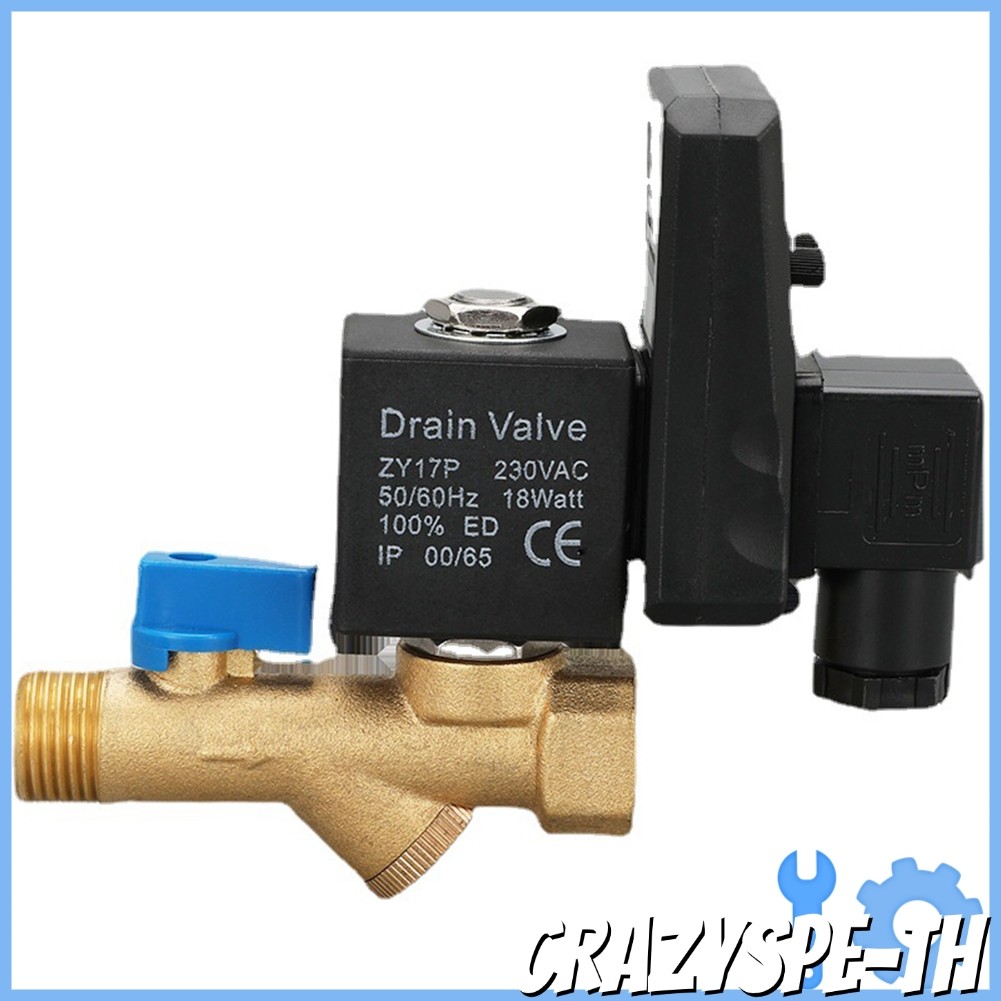 CRADC24V AC220V/1/2" Auto Timer Compressor Condensate Drain Timer Solenoid Valve