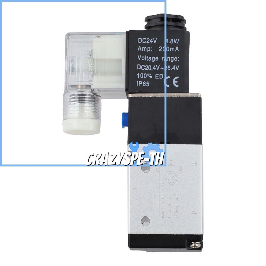 CRAPneumatic Solenoid Valve AIRTAC ประเภท 3V210-08 3 Way 2 ตําแหน่ง 1/4" DC24V