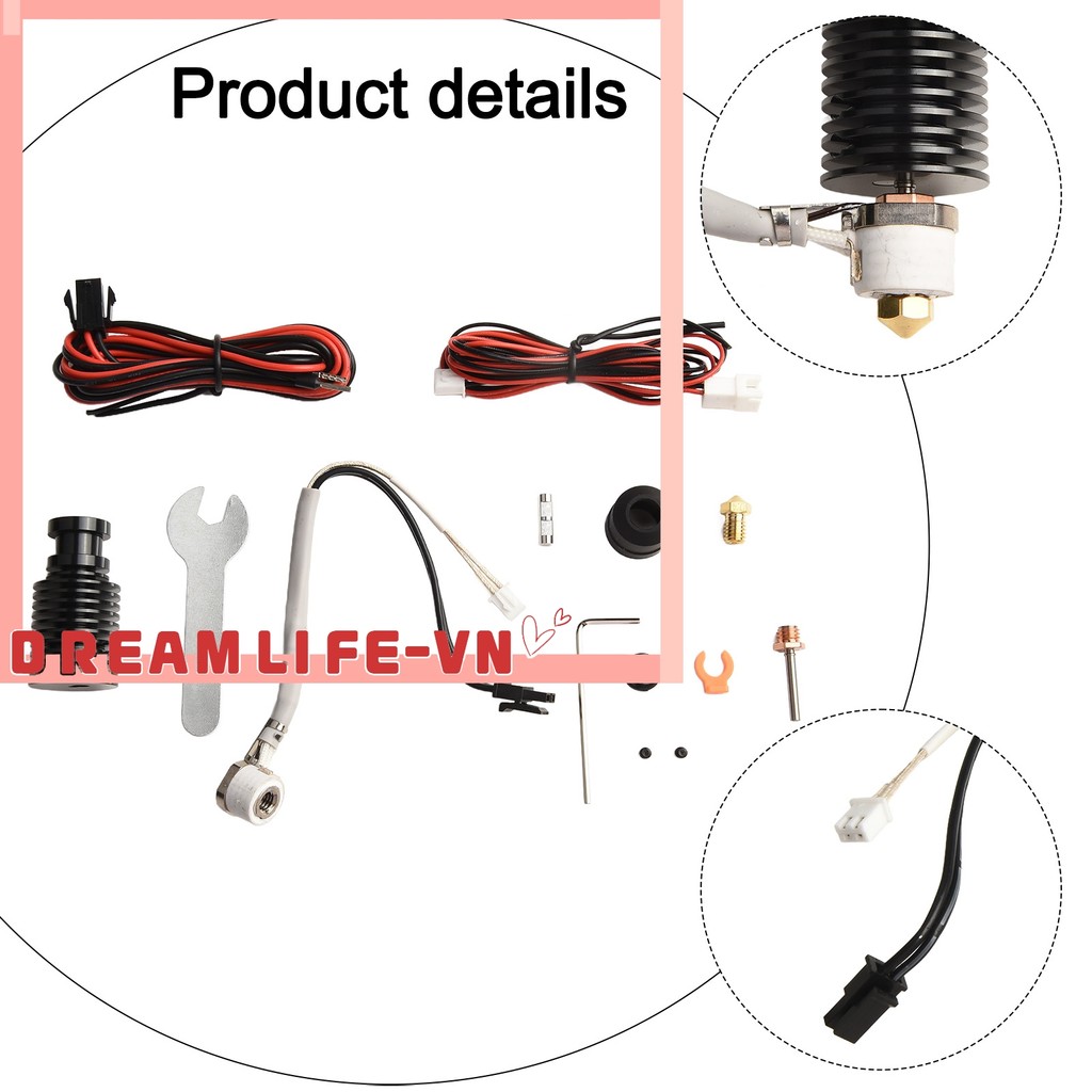 [DREAMLIFE]1 ชิ้นสําหรับ Voron Kit หัวฉีดหัวพิมพ์สําหรับชิ้นส่วนเครื่องพิมพ์ 3D หัวฉีดสีดํา