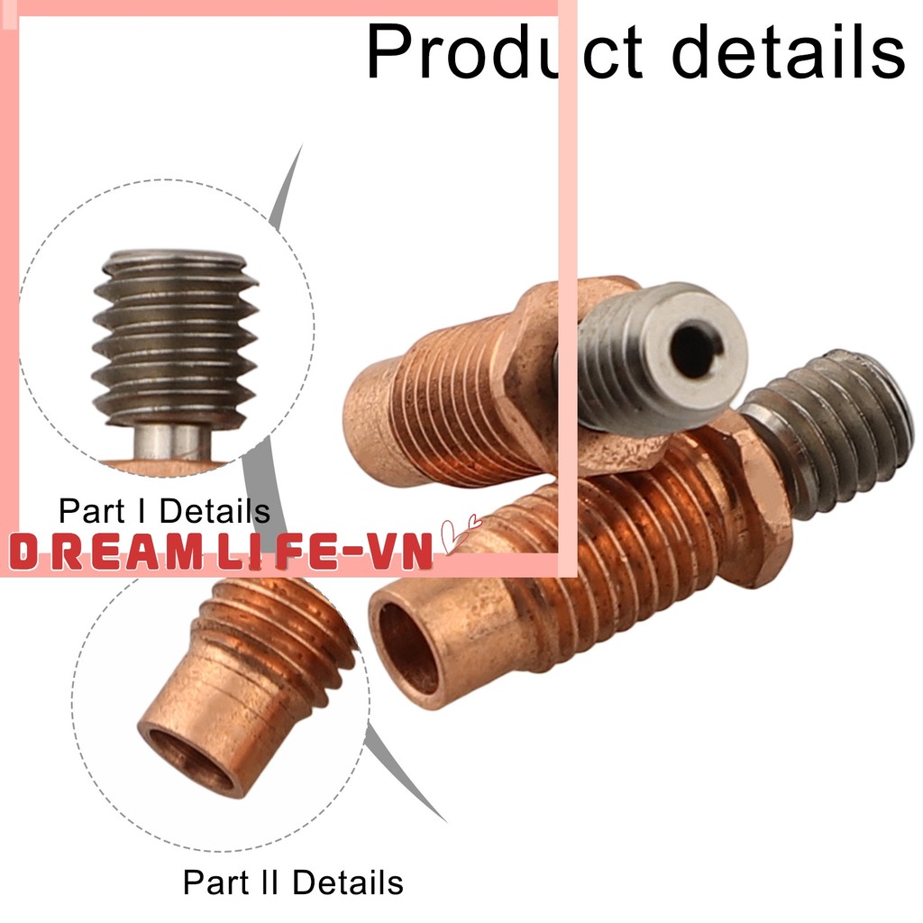 [DREAMLIFE]คอพักความร้อน V6 2 ชิ้นสําหรับเครื่องพิมพ์ 3D สําหรับหัวฉีด 1.75 มม.