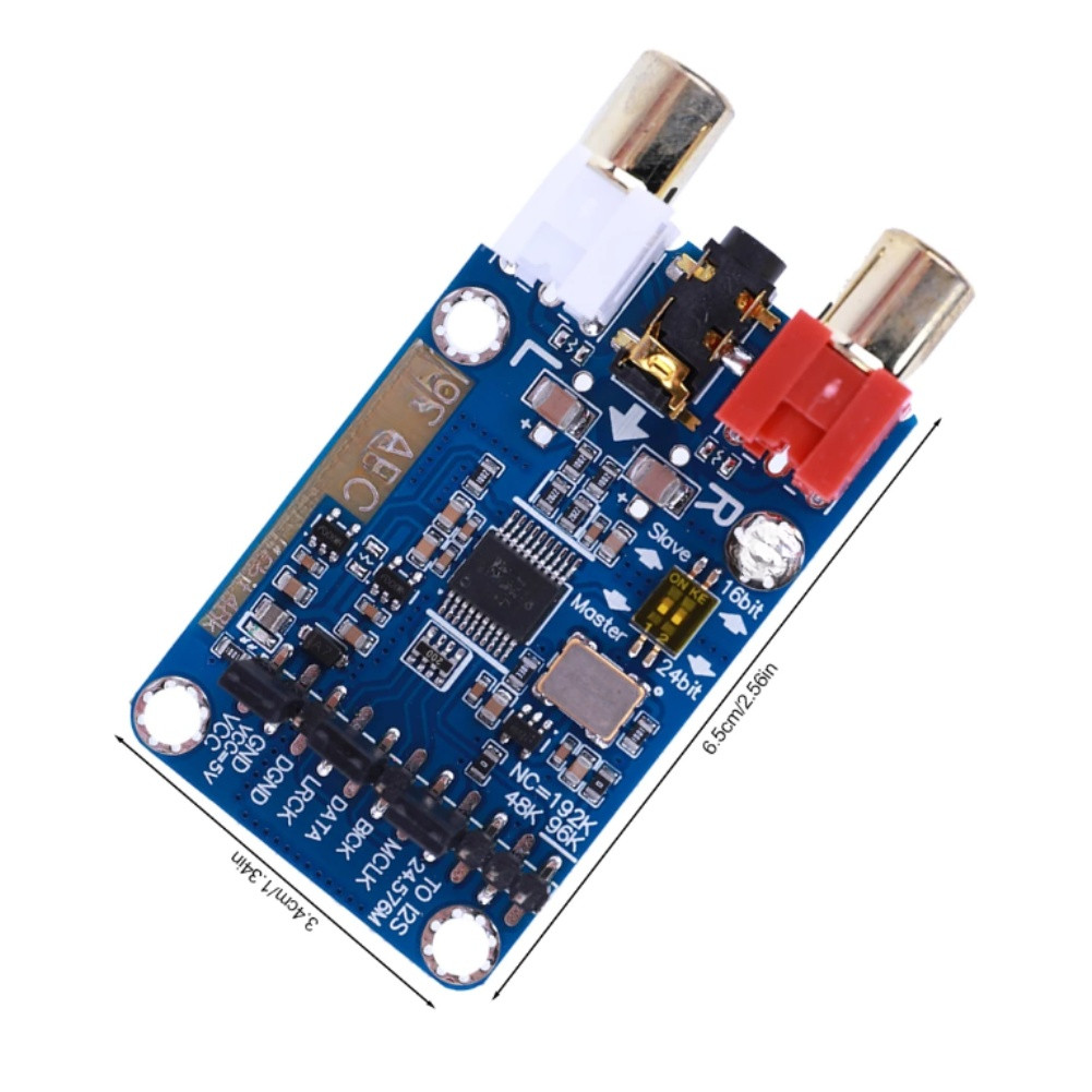 RBANI2S ADC Audio Capture Module Master Slave Mode Development Board 24BIT 192K 96K