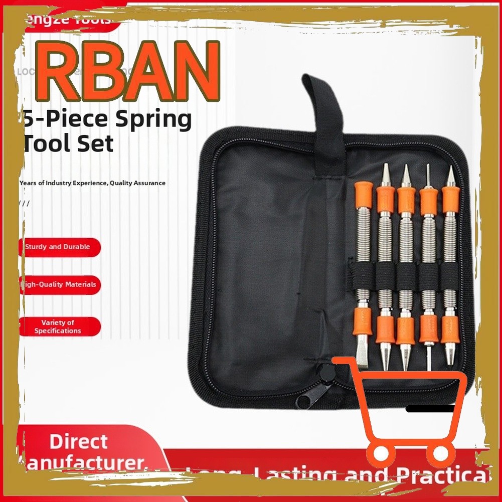 RBANSpring Punch Set Nail Punch Pin Punch Center Punch Cold Chisel Alloy
