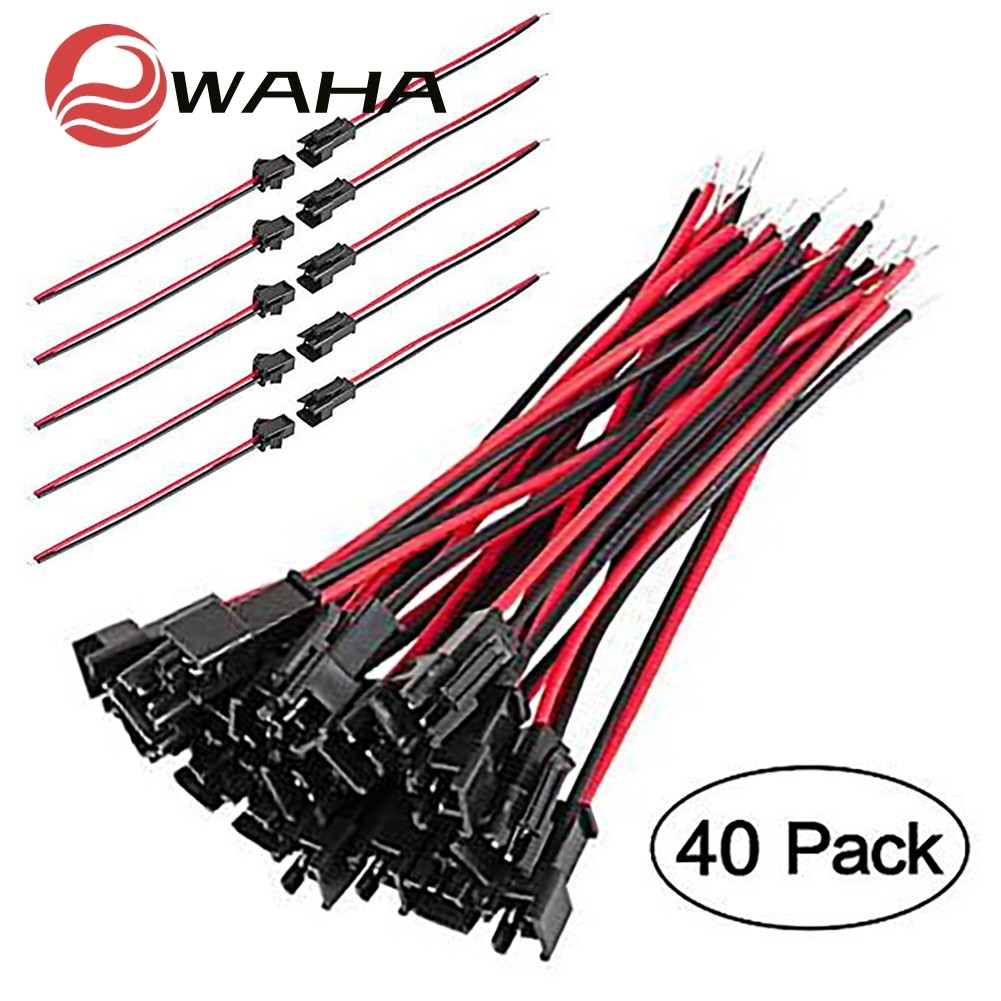40 ชิ้น JST SM Connector SM 2Pin Jack Plug ขั้วต่อชายเป็นรถบัส