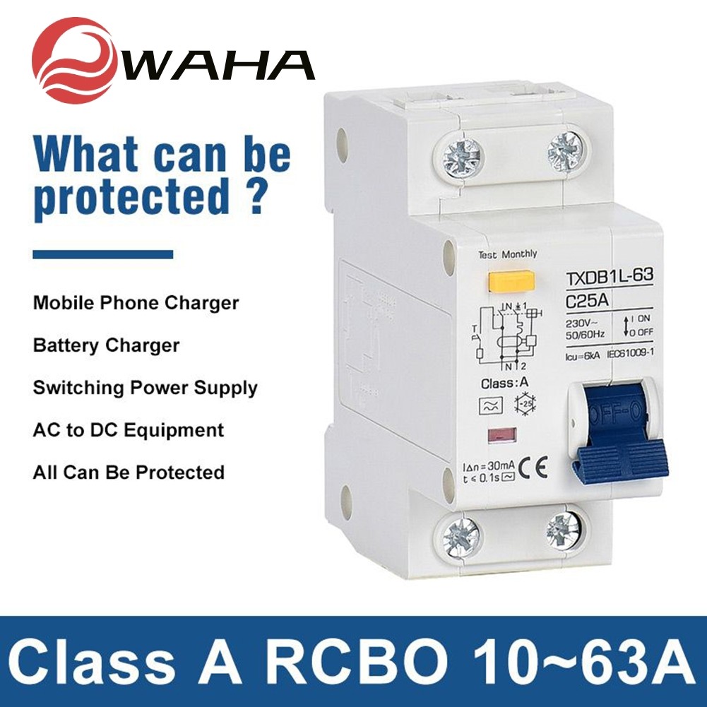 MCB RCCB RCD Type A/AC RCBO DPNL Residual Current Circuit Breaker