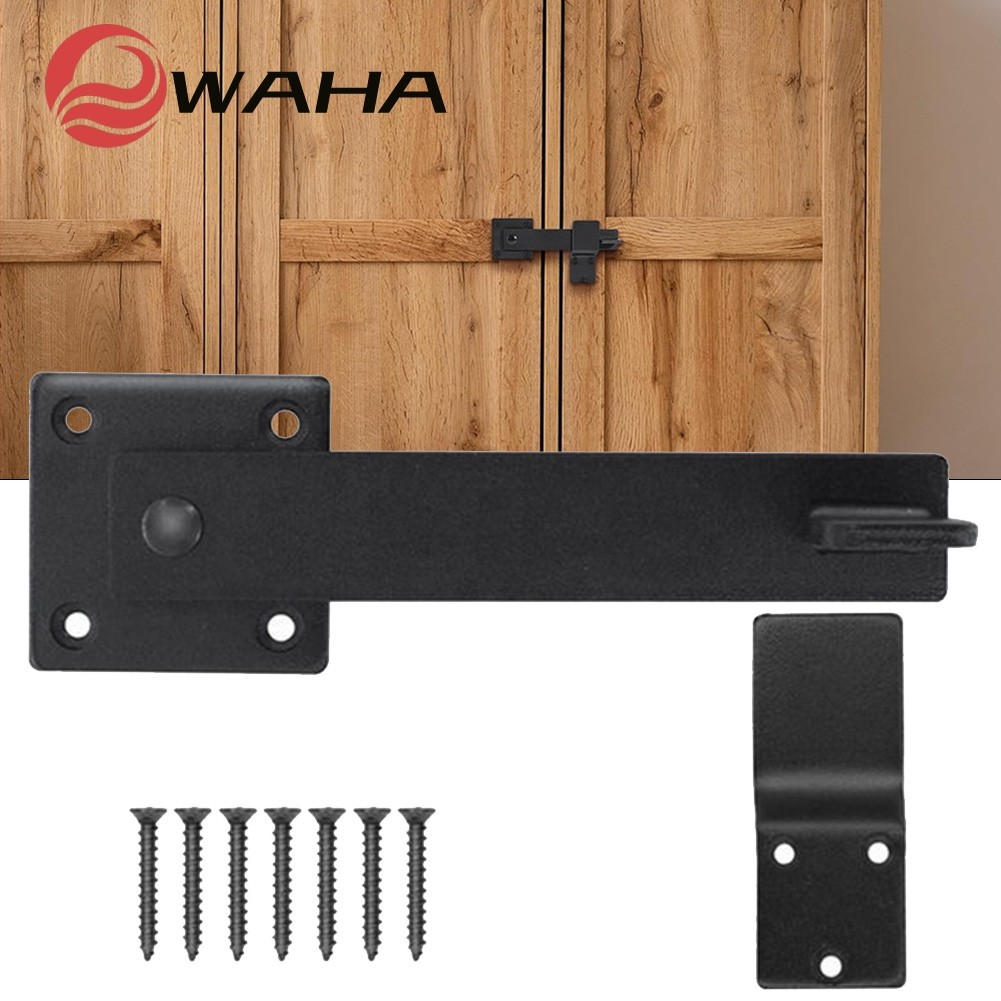 Flip Latch Barn Door Fence Gate Latch Lock, Heavy Duty Steel Double Gate Latch