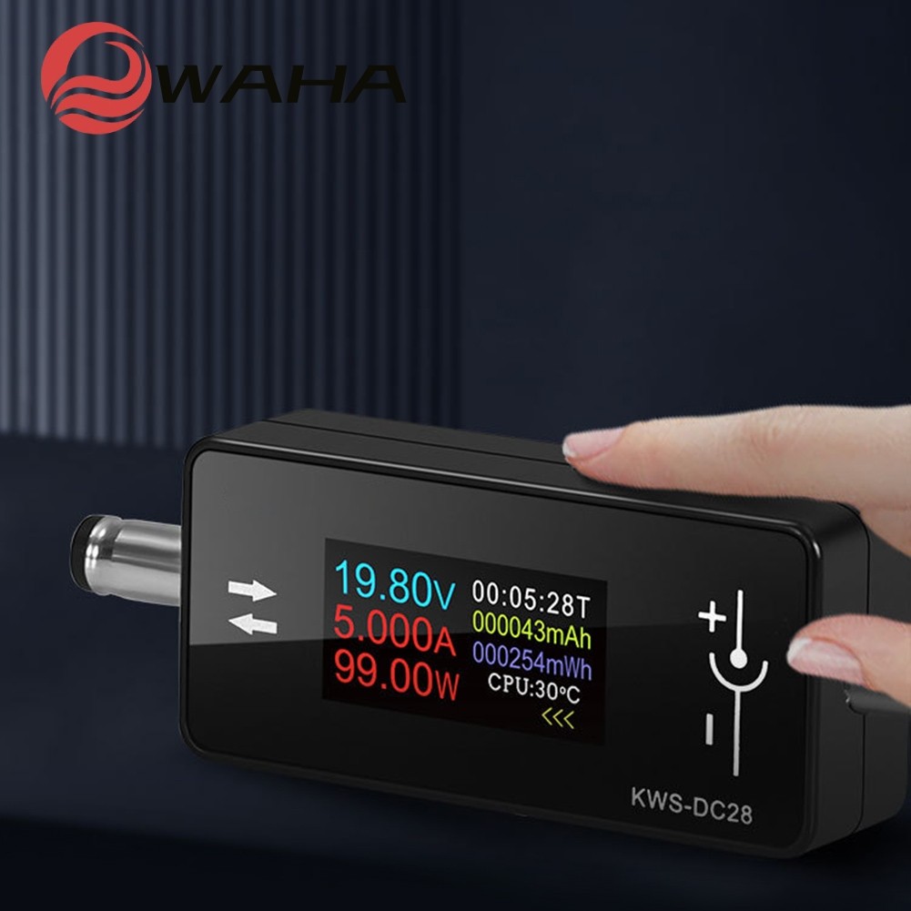 KWS-DC28 เครื่องทดสอบอินเทอร์เฟซ 4-30V 12A เครื่องทดสอบแรงดันไฟฟ้าและกระแส 0.96 นิ้ว