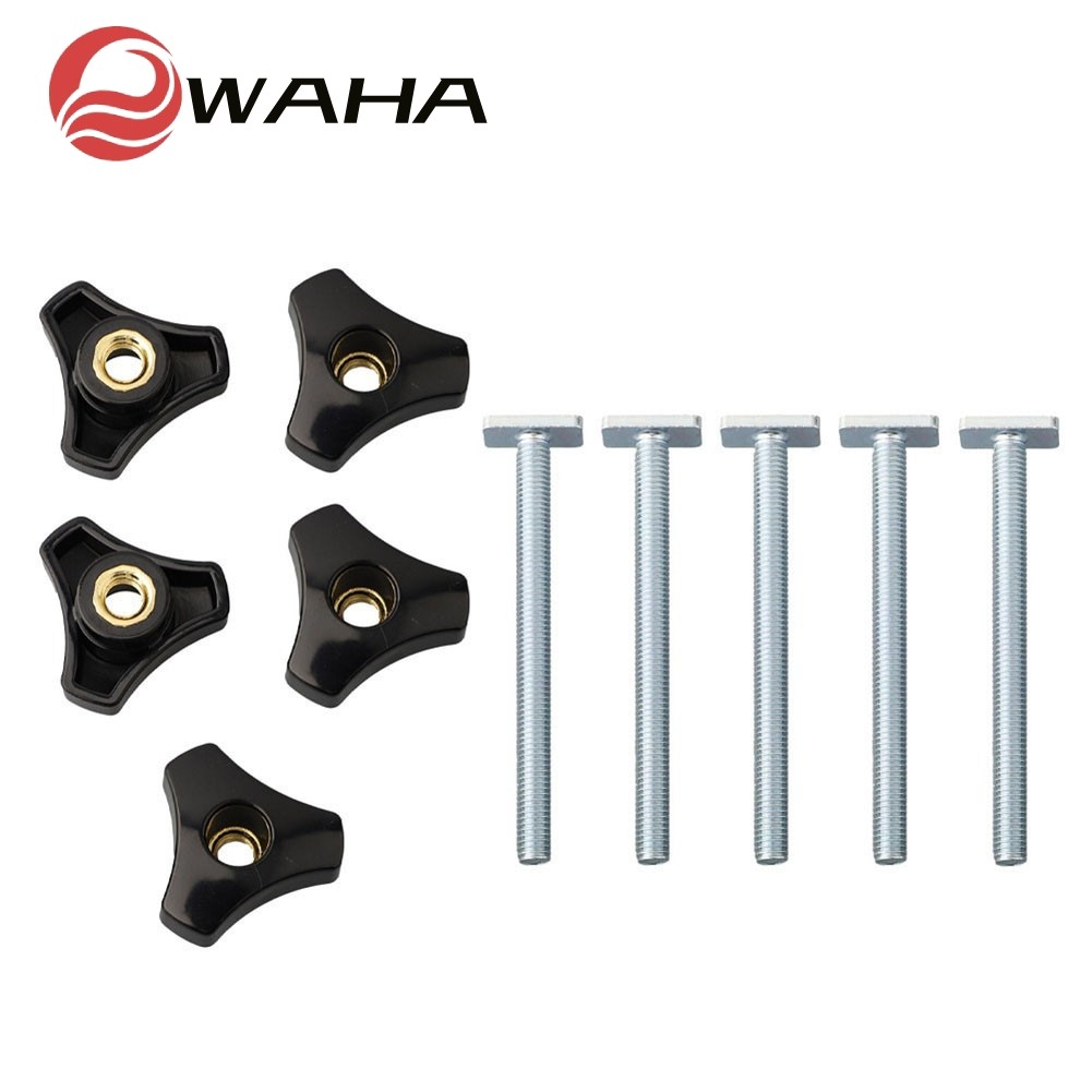 5 ชิ้น M8 ด้าย T-Track T Slot Bolts หรือถั่วสําหรับงานไม้เครื่องมือ Jigs Fastener